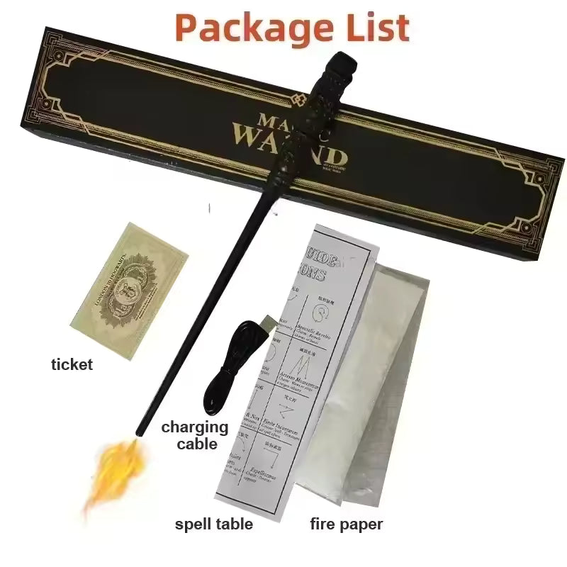 Harry potter wand with shooting paper