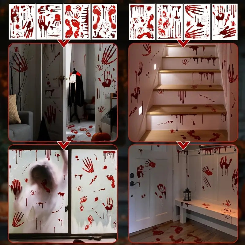 Blood prints stickers (hand&foot)