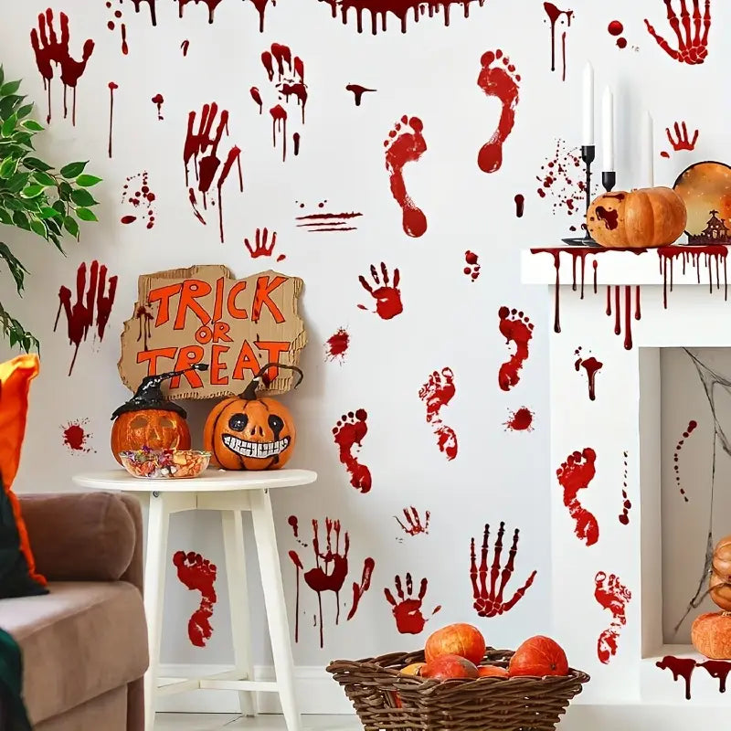Blood prints stickers (hand&foot)